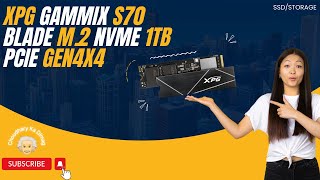 XPG GAMMIX S70 Blade M2 NVME 1TB PCIe Gen4x4 2280 SSD ReadWrite Speed Up to 74006800 MBs PS5 [upl. by Proudfoot]