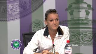 Agnieszka Radwanska QuarterFinal Press Conference [upl. by Ardekahs]