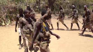 Africa Tanzania Hadzabe Bushmens Dance [upl. by Erialb]