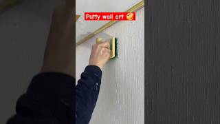 Putty wall art and wall decor ideas ytshorts ytshortsindia painter [upl. by Nylakcaj]