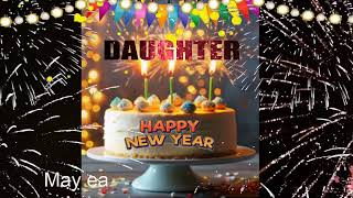 Happy new year wishes for daughter with quotes [upl. by Ardnaeed]