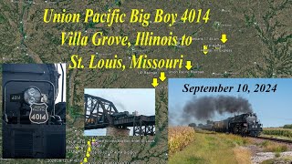 2024 09 10 UP Big Boy 4014 Villa Grove to St Louis [upl. by Errecart]