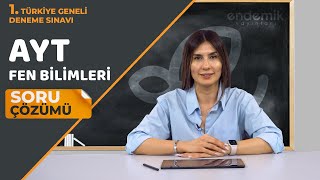 Endemik Yayınları 20232024 1 TG Deneme Sınavı AYT  Fen Bilimleri Video Çözümlü Cevap Anahtarı [upl. by Naerad]