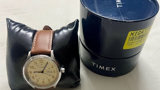 TIMEX Analog Watch leather strap unboxing [upl. by Darahs727]