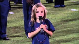 Preslee Campbell sings the National Anthem in the Pit [upl. by Lyndel629]