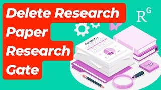 How to Delete Research Paper on Researchgate  Remove Publication on Researchgate [upl. by Lanie]