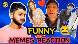 FUNNY MEMES REACTING  TRY NOT TO LAUGH  WAIT FOR END  😂😂😂 [upl. by Aynat]