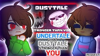 Undertale React To DustTale Stronger Than You Request [upl. by Aneehsirk492]