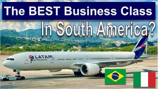 Flying LATAM 777 Business Class to MILAN [upl. by Edlyn]