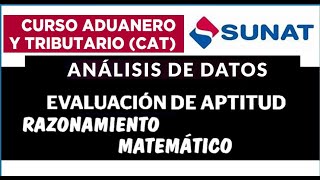 CAT SUNAT 2023 ANALISIS EVALUACION DE APTITUD CURSO ADUANERO TRIBUTARIO RAZONAMIENTO MATEMATICO [upl. by Arihsak]