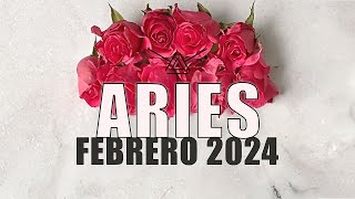 Aries ♈️  Mes lleno de buena vibra y lindas sorpresas ☆ Lectura de Tarot Triple Cruz Febrero 2024 [upl. by Hastie]