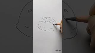 Easy Drawing tutorial art bunbreadfooddrawing drawingforkidseasy youtubeshorts shorts [upl. by Kyriako562]