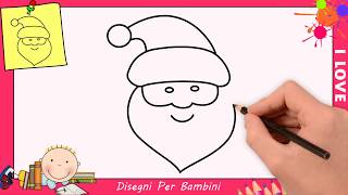 Come disegnare babbo natale FACILE passo per passo per bambini 3 [upl. by Merv]