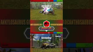 ANKYLOSAURUS GEN 2 VS ACROCANTHOSAURUS  JURASSIC WORLD THE GAME [upl. by Alyar]