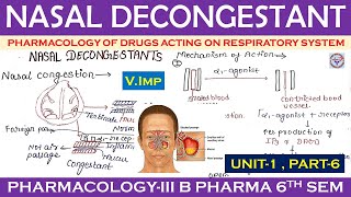 NASAL DECONGESTANTS  Otrivin  Chronic Rhinitis  Pharmacology3  U1 L6  BP602T [upl. by Esirahs]