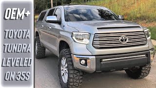 Toyota Tundra Leveled on 35s  OEM Style Fitment [upl. by Siradal]