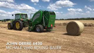 Which Round Baler Is The Best Round Baler in action  McHale V660 with John Deere [upl. by Hollyanne890]