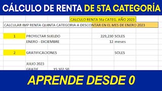 APRENDE A CALCULAR DESDE CERO LA RENTA DE 5TA CATEGORÍA [upl. by Marijane]