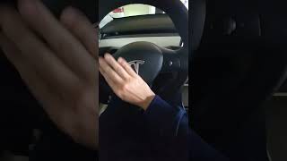 Adjusting Tesla steering wheel model y 2024 [upl. by Bernt]