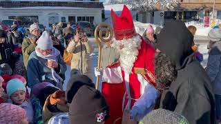 Der Nikolaus amp Knecht Ruprecht mit Kutsche in Hittisau 2023 [upl. by Yacov]