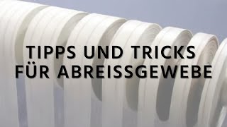 Tipps  Tricks 1  Abreißgewebe  HPTextiles [upl. by Ogata]