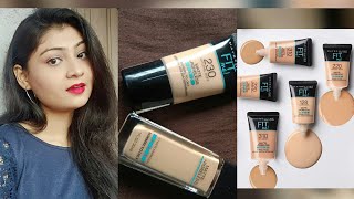 Maybelline fit me tube foundation review all shades review [upl. by Cartwell]