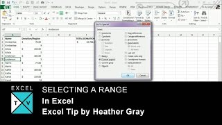 How to Select a Range in Excel  Excel Tips and Tricks [upl. by Yeslrahc]