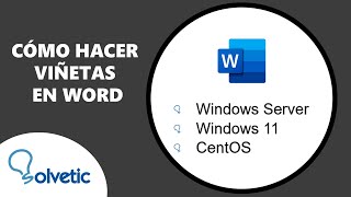 Como Hacer Viñetas en Word [upl. by Nevar]