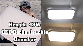 Hengda 48W LED Deckenleuchte Dimmbar  Deckenlampe  Tageslichtlampe mit Fernbedienung [upl. by Gabbie]