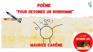 M CARÊME quotpour dessiner un bonhommequot POESIE [upl. by Melan120]