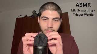 ASMR Mic Scratching  Trigger Words to relax to [upl. by Kruger]