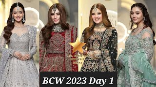 Dure fishan Neelum Muneer Rabeeca Khan amp Kashees at Hum Bridal Couture Week 2023 Day 1 [upl. by Vogel400]