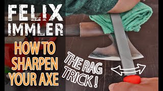 Rag Trick Great technique to sharpenreprofile a convex edge Every ax user should know this Trick [upl. by Charlet685]