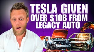 Legacy Automakers are secretly giving Tesla billions of dollars to avoid fines [upl. by Georgy]