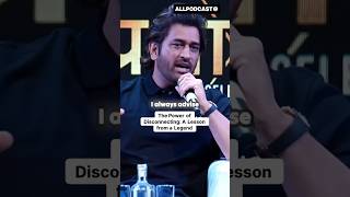 LESSON BY THALA shorts msdhoni ALLPODCAST [upl. by Arabela117]