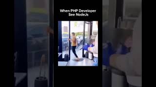 When PHP Developer See NodeJs First Time 🤣 programming funny howtolearncodingforbeginners memes [upl. by Stefania]