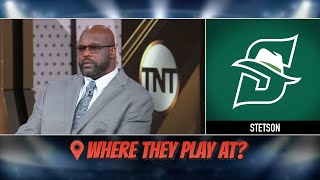 Shaq Tries to Name What State These March Madness Schools Are From  Where They Play At [upl. by Orapma]