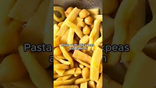 Homemade pasta with chickpeas and saffron chickpeas saffron pasta slowcooking [upl. by Edrock]