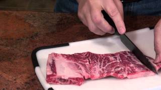 How to cut short ribs into Kalbi [upl. by Aloysius]