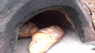 Baking Bread in a Madeline Island Clay Oven 112009wmv [upl. by Winterbottom]