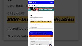 SEBI investor certification certification sebi freecertificationcourses nismexam investment [upl. by Nylakcaj844]