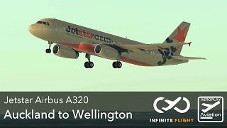 Jetstar A320 COCKPIT TIMELAPSE  Auckland to Wellington  Infinite Flight [upl. by Odlavu]