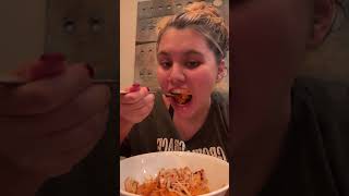 pasta mukbang💛 food fypシ゚ mukbang pasta pastalover eatwithme mukbang food [upl. by Lierbag]