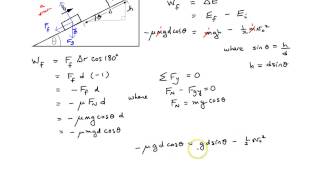 Chapter 6 Example 14 Block sliding up an inclined plane with friction [upl. by Aserat431]