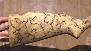 Lightning Camo Lichtenberg Fractal Burn Gun Stock Marlin Model 60 22 LR [upl. by Cost]