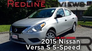 2015 Nissan Versa S 5Speed Review Walkaround Exhaust amp Test Drive [upl. by Aneet]