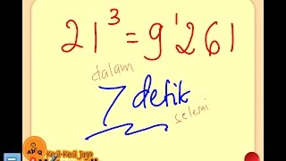 Jurus 7 Detik Berhitung Cepat Kubik Akar Pangkat 3 Matematika APIQ [upl. by Aneekahs890]