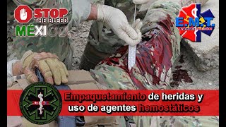 Empaquetamiento de heridas y uso de agentes hemostáticos  16 Junio  EMT Capacitación [upl. by Kralc560]