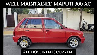 🤩WELL MAINTAINED MARUTI 800 AC  ALL DOCUMENTS CURRENT  VERY LOW BUDGET  DETAILS  THE VIDEO END [upl. by Redvers]