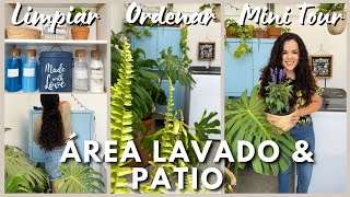 🪴TOUR ÁREA DE LAVADO amp PATIO DE SERVICIO AL EXTERIOR  Ideas para organizar tu cuarto de lavado 🧼 [upl. by Annairam]